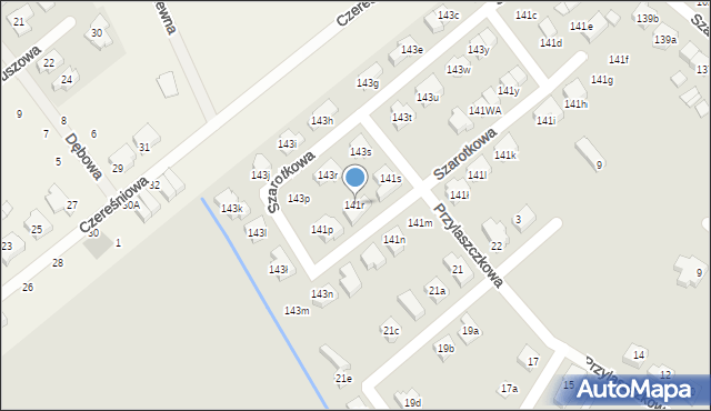 Poznań, Szarotkowa, 141r, mapa Poznania