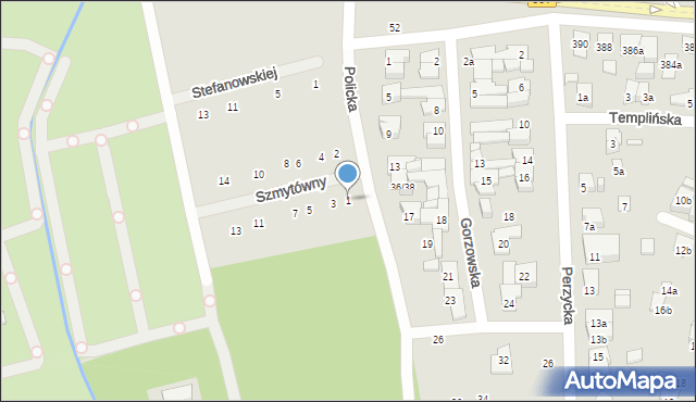 Poznań, Szmytówny Marii, 1, mapa Poznania