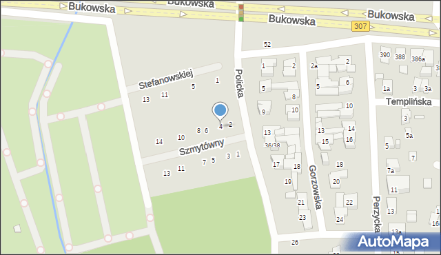 Poznań, Szmytówny Marii, 4, mapa Poznania