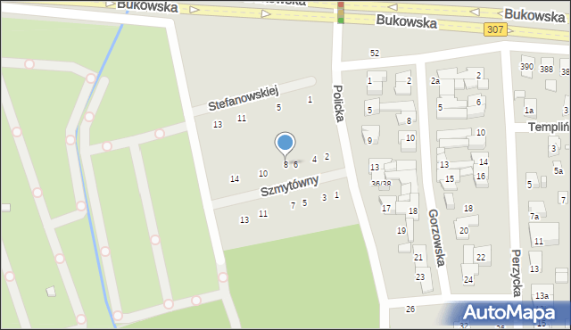 Poznań, Szmytówny Marii, 8, mapa Poznania