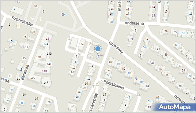 Poznań, Szeherezady, 2, mapa Poznania