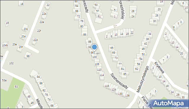 Poznań, Szeherezady, 98, mapa Poznania