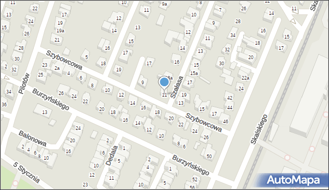 Poznań, Szybowcowa, 11, mapa Poznania