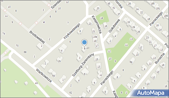 Poznań, Szelburg-Zarembiny Ewy, 5, mapa Poznania