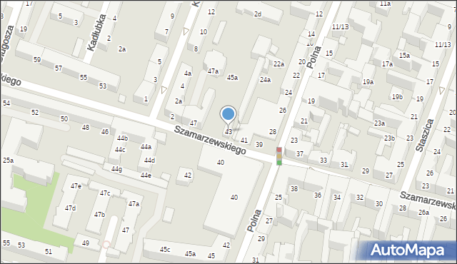 Poznań, Szamarzewskiego Augustyna, 43, mapa Poznania