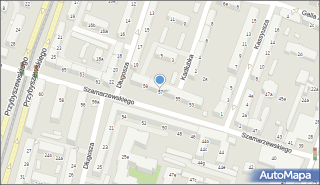 Poznań, Szamarzewskiego Augustyna, 57, mapa Poznania