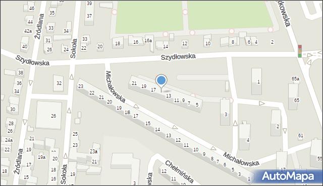 Poznań, Szydłowska, 15, mapa Poznania