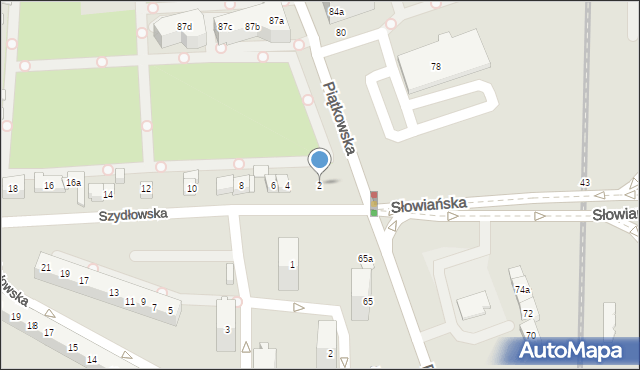 Poznań, Szydłowska, 2, mapa Poznania