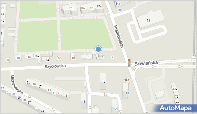 Poznań, Szydłowska, 6, mapa Poznania