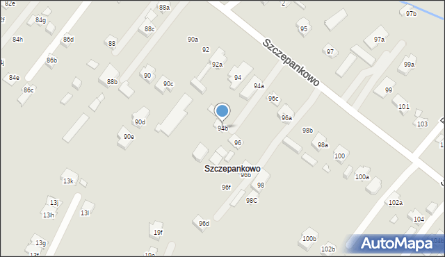 Poznań, Szczepankowo, 94b, mapa Poznania