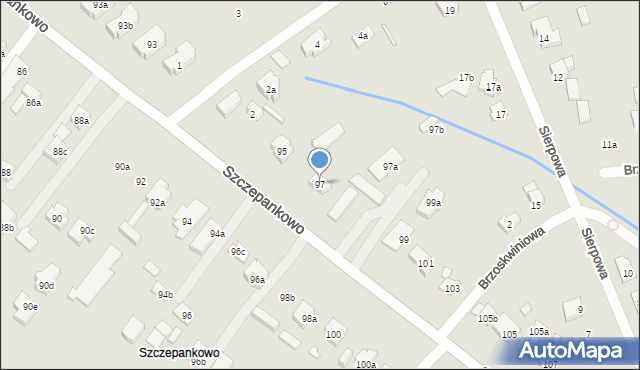 Poznań, Szczepankowo, 97, mapa Poznania