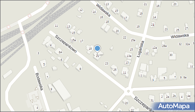 Poznań, Szczepankowo, 21, mapa Poznania