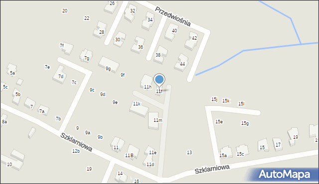 Poznań, Szklarniowa, 11f, mapa Poznania