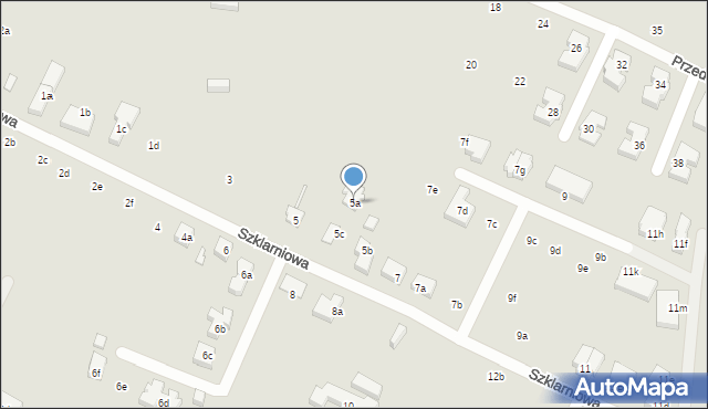 Poznań, Szklarniowa, 5a, mapa Poznania