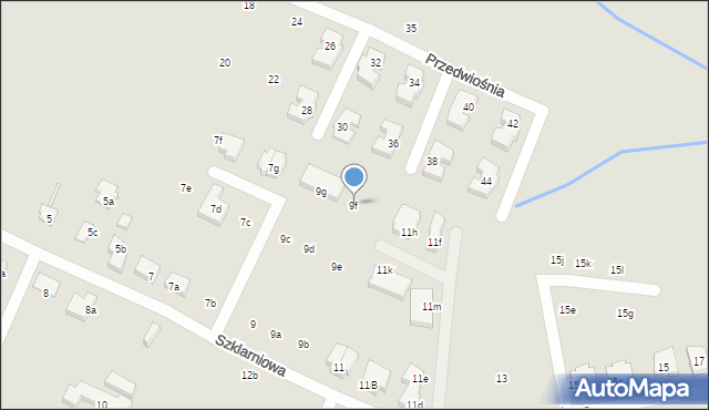 Poznań, Szklarniowa, 9f, mapa Poznania