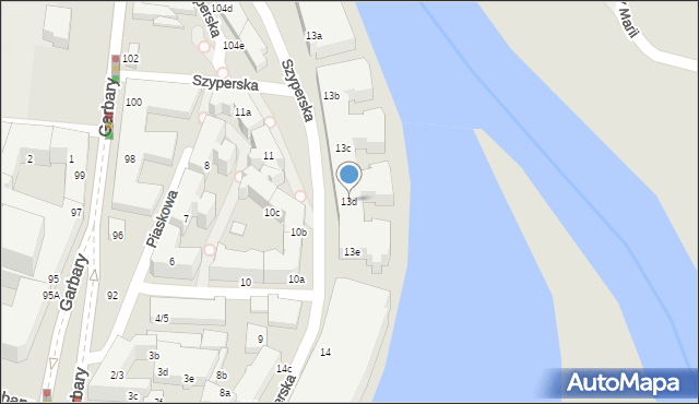 Poznań, Szyperska, 13d, mapa Poznania