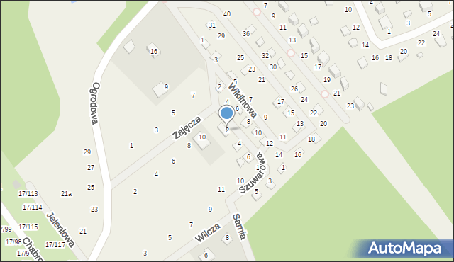 Prądocin, Szuwarowa, 2, mapa Prądocin