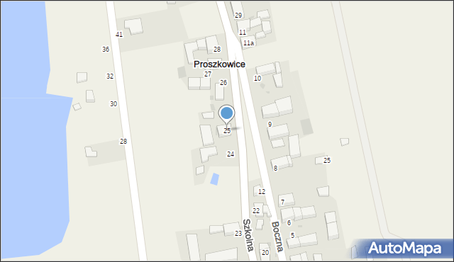 Proszkowice, Szkolna, 25, mapa Proszkowice