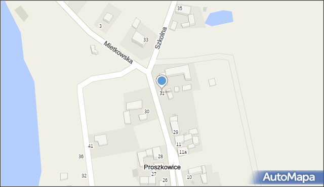 Proszkowice, Szkolna, 31, mapa Proszkowice