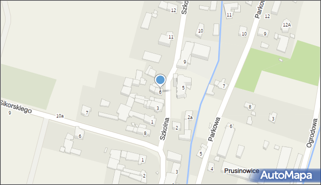 Prusinowice, Szkolna, 6, mapa Prusinowice