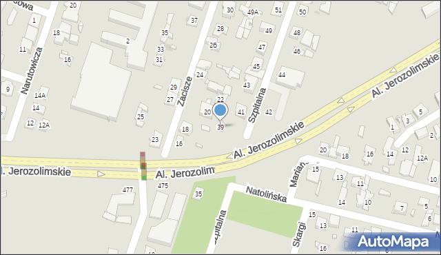 Pruszków, Szpitalna, 39, mapa Pruszków