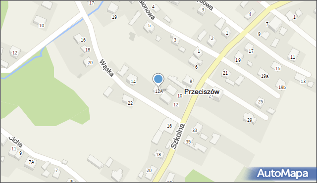 Przeciszów, Szkolna, 12A, mapa Przeciszów