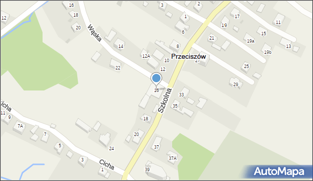 Przeciszów, Szkolna, 16, mapa Przeciszów