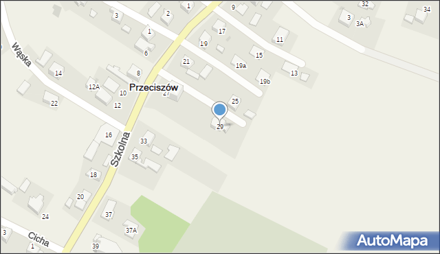 Przeciszów, Szkolna, 29, mapa Przeciszów