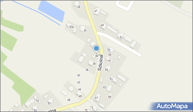 Przeciszów, Szkolna, 34, mapa Przeciszów