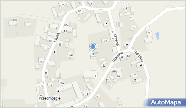 Przedmoście, Szkolna, 19, mapa Przedmoście