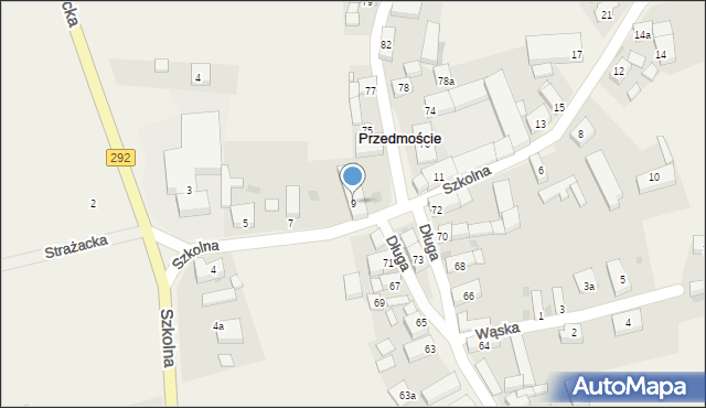 Przedmoście, Szkolna, 9, mapa Przedmoście