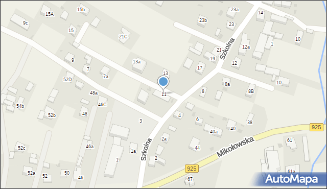 Przegędza, Szkolna, 11, mapa Przegędza