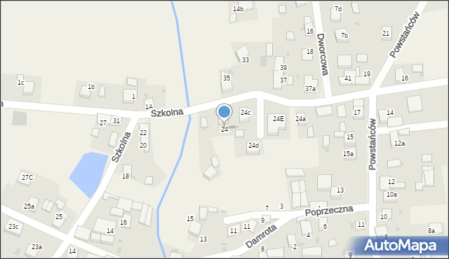 Przegędza, Szkolna, 24, mapa Przegędza