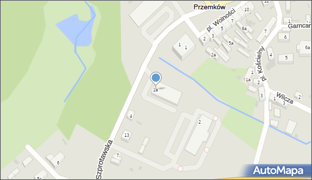 Przemków, Szprotawska, 1a, mapa Przemków