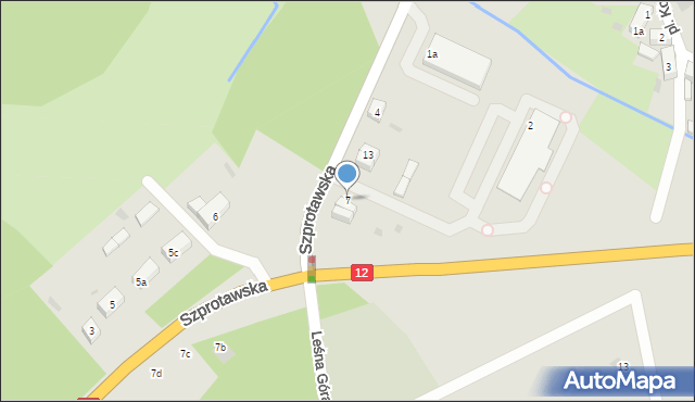 Przemków, Szprotawska, 7, mapa Przemków