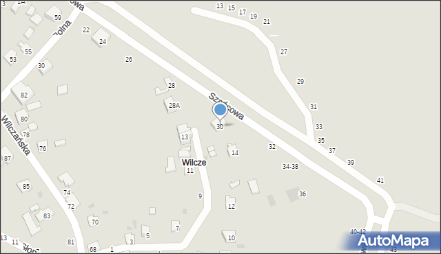 Przemyśl, Szańcowa, 30, mapa Przemyśla