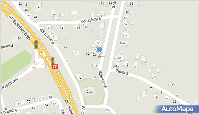 Przemyśl, Szańcowa, 60, mapa Przemyśla