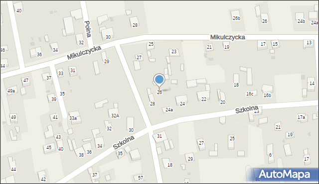 Przezchlebie, Szkolna, 26, mapa Przezchlebie