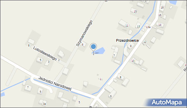 Przezdrowice, Szymanowskiego Karola, 2, mapa Przezdrowice