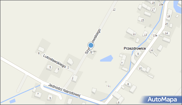 Przezdrowice, Szymanowskiego Karola, 6, mapa Przezdrowice