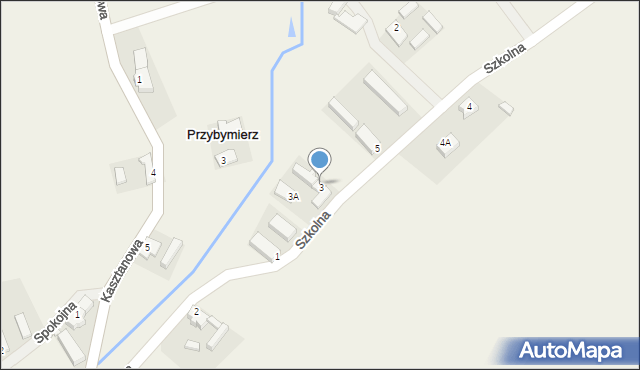 Przybymierz, Szkolna, 3, mapa Przybymierz