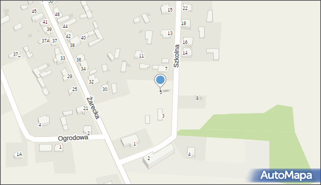 Przybynów, Szkolna, 5, mapa Przybynów