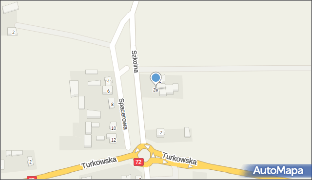 Przykona, Szkolna, 2a, mapa Przykona