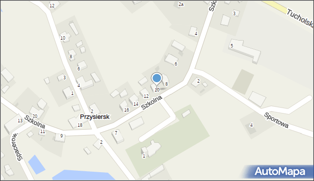 Przysiersk, Szkolna, 10, mapa Przysiersk