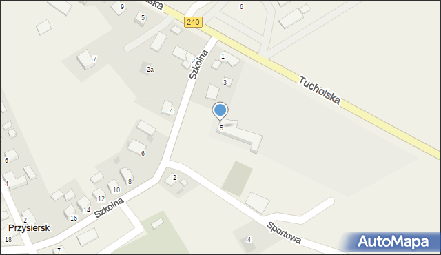 Przysiersk, Szkolna, 5, mapa Przysiersk