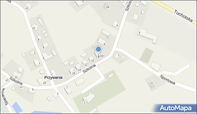 Przysiersk, Szkolna, 8, mapa Przysiersk