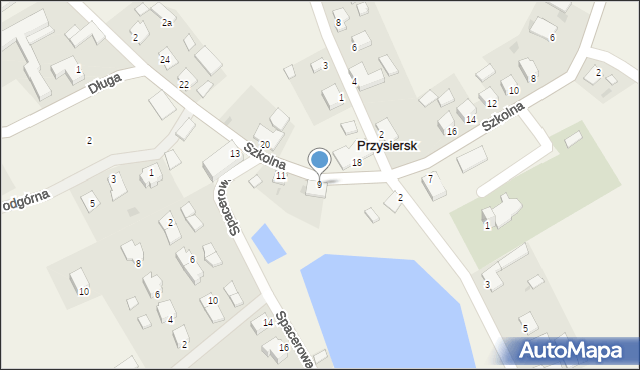 Przysiersk, Szkolna, 9, mapa Przysiersk