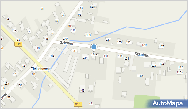 Psary, Szkolna, 134a, mapa Psary