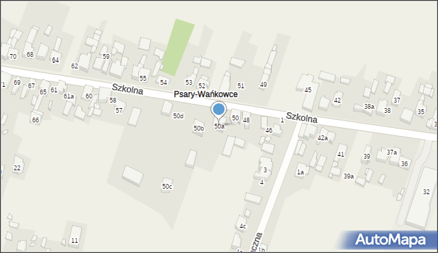 Psary, Szkolna, 50a, mapa Psary