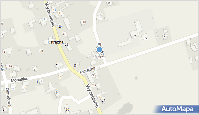 Pstrążna, Szkolna, 1A, mapa Pstrążna